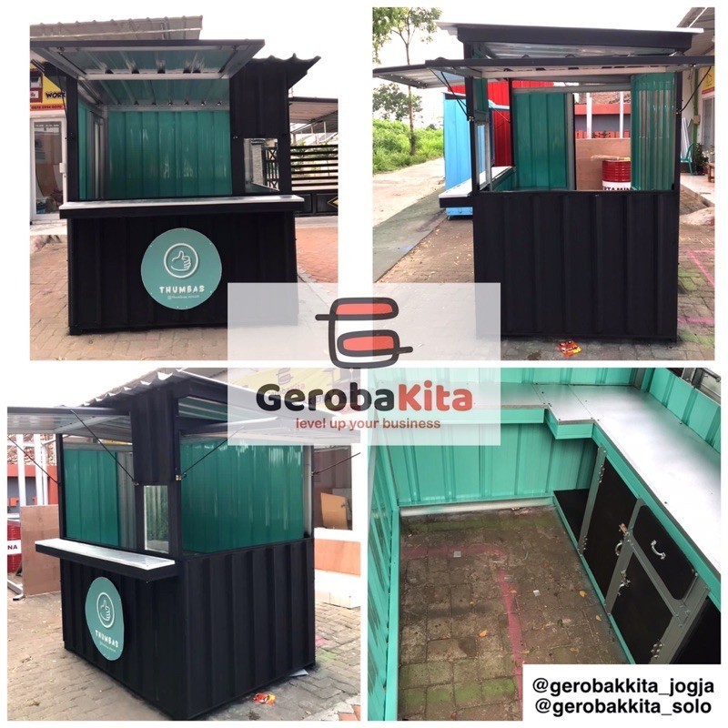 PROMO SPESIAL SALE PROMO SALE 9.9       Gerobak kontainer murah / booth container termurah / booth termurah / gerobak