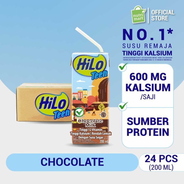 

HiLo Teen Chocolate 200ml (24 Pack) -Susu Tinggi Kalsium