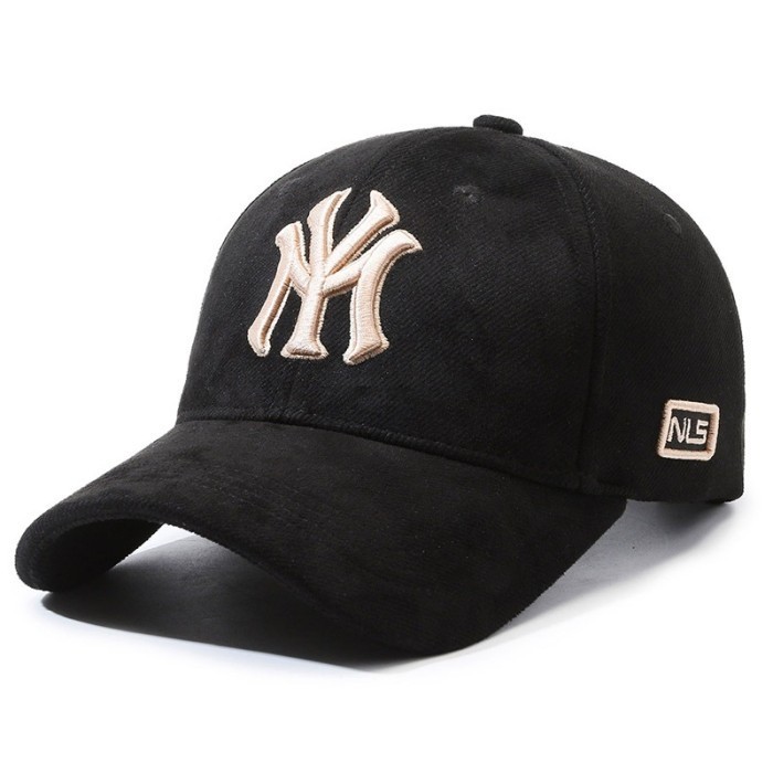 ✨W.H.Sw✨ - PROMO Topi Baseball Cap NY MLB Sport Korea Pria Wanita Tren Fashion Viral - NLS Black