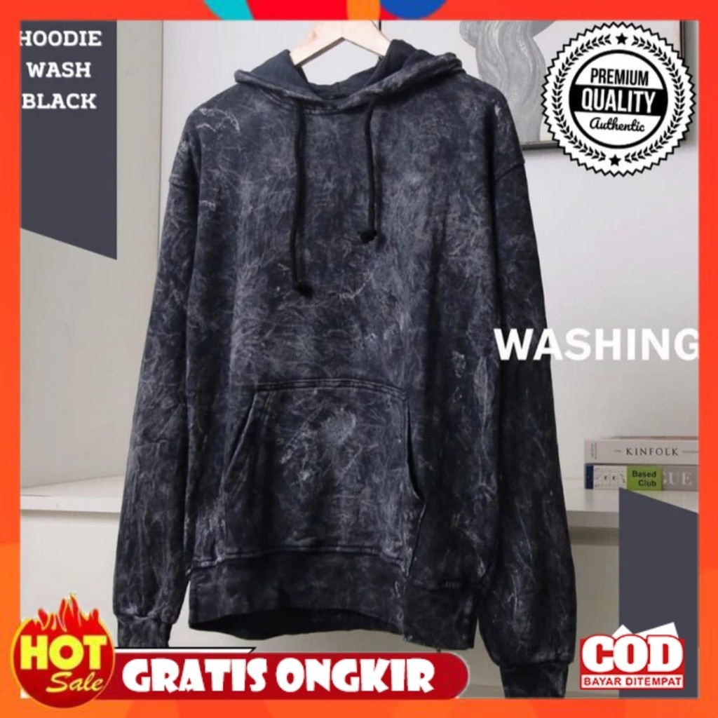 [PREMIUM ORIGINAL] Sweater Pria Distro Polos Washed Hoodie Jumper Tie dye Unisex Cks....