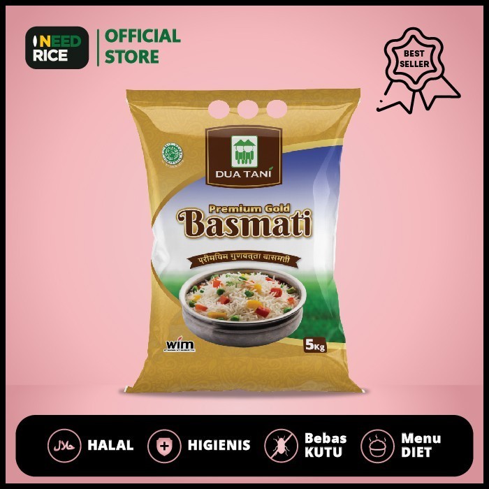 

Beras Basmati Dua Tani 5kg-HALAL Cocok Untuk Nasi Kebuli