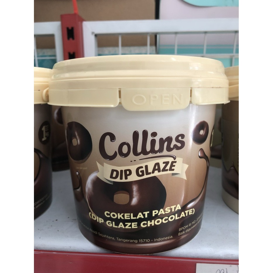 

[Terbaru]Aneka Rasa Glaze collins coklat 1 kg dip collin chocolate saus topping dipping