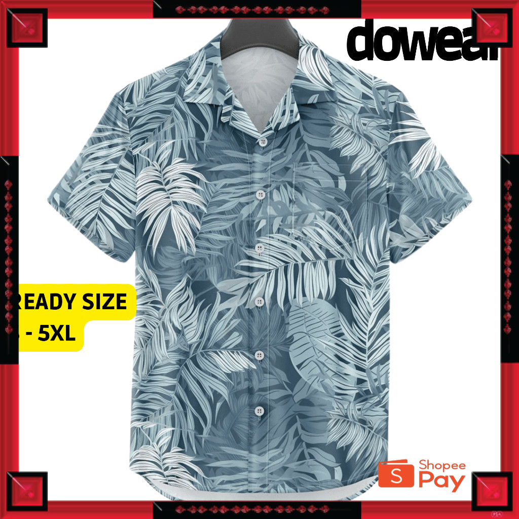 KAIN ADEM LEMBUT HALUS TEBAL / Dowear Baju Kemeja Motif Kekinian Cowok Cewek Bali Pantai Surfing Haw