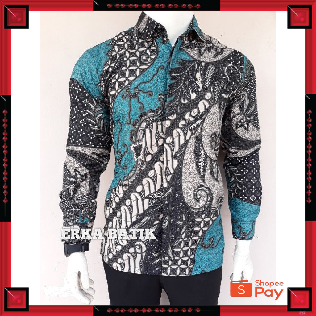 [PREMIUM ORIGINAL] KEMEJA BATIK PRIA LENGAN PANJANG M L XL XXL