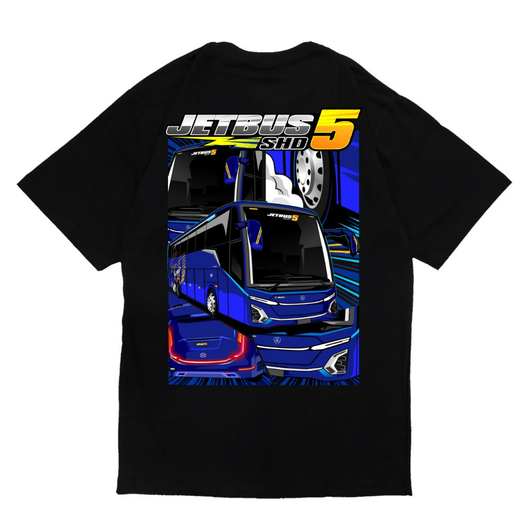 Kaos Bus - Kaos Jet Bus 5 SHD - T-shirt Kata Kata - Baju Keren - Kaos Anak Bus Mania Lucu - Kaos Mur