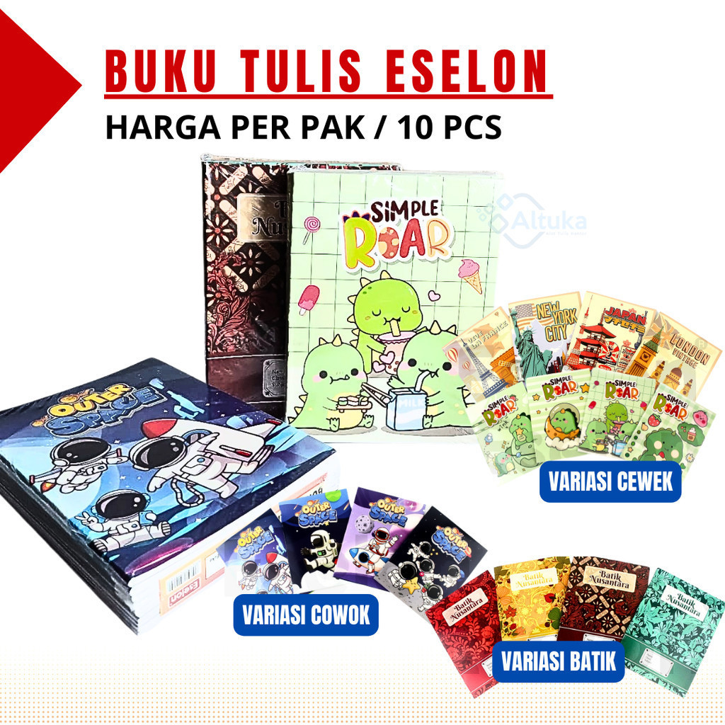 

(10 Pcs/1 Pack) Buku Tulis ESELON 38 Lembar Murah