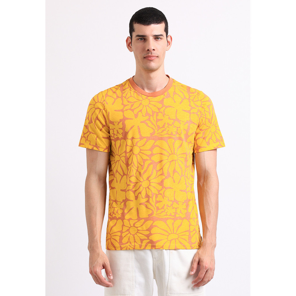 Manzone Kaos Lengan Pendek Pria Bright Yellow