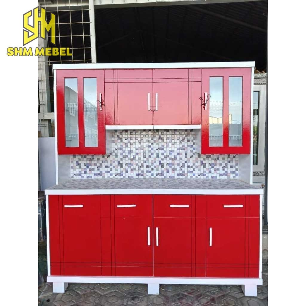 MURAH lemari sayur 4pintu / lemari dapur / kitchen set rak piring 4 pintu