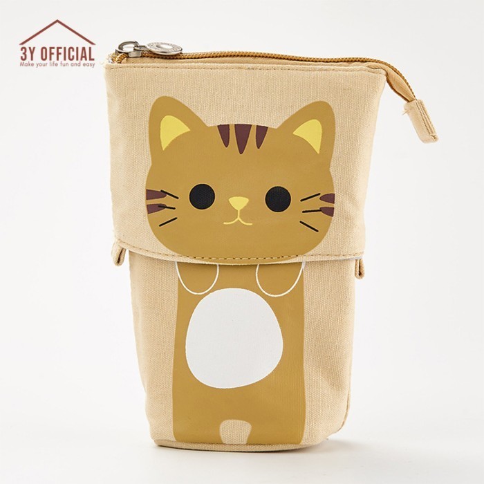 

Thosti 3Y kotak pencil model tarik panjang pendek pencil case lucu imut - Kuning