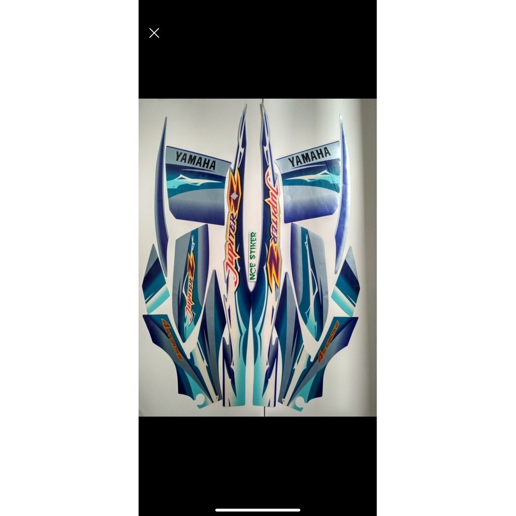 STIKER STRIPING MOTOR JUPITER Z 2004 BIRU