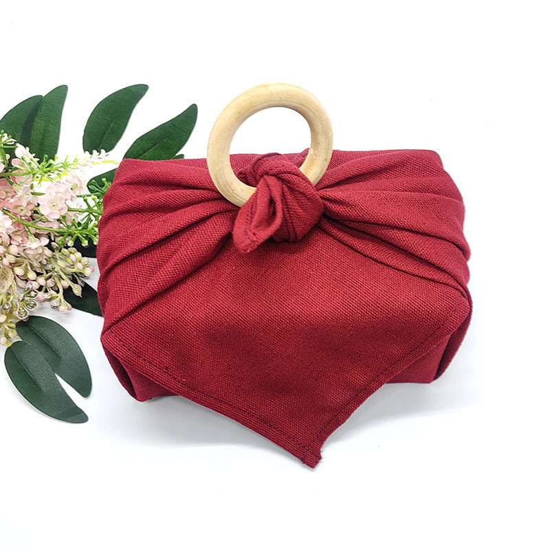 

70x70cm/90x90cm Furoshiki Wrap Cloth Cotton and Linen Solid Color Gift Box Wrapping Table Cloth Handkerchief Napkin
