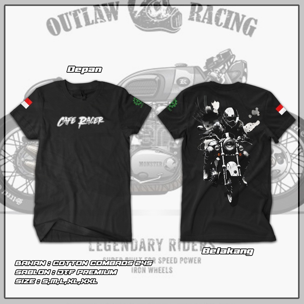 Kaos Caferacer Classic Vol.1 - Cafe Racer Bikers Rider Motorcycle TSHIRT BAJU DISTRO Terbaru / Kaosn