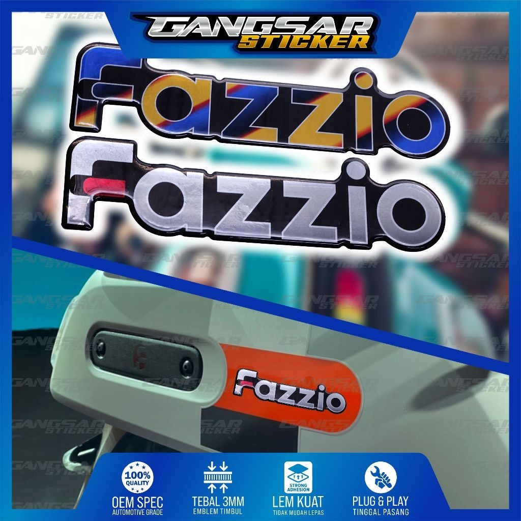 Emblem yamaha fazzio / emblem timbul yamaha fazzio / emblem titanium fazzio / emblem yamaha fazio / 
