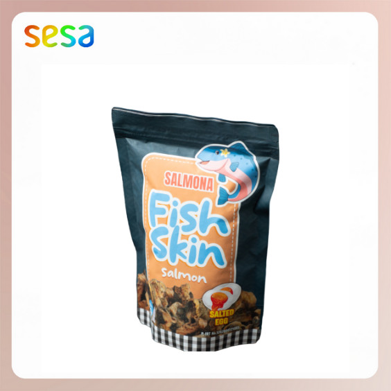 

SALMONA Fish Skin Salted Egg 50gr - Keripik Kulit Ikan