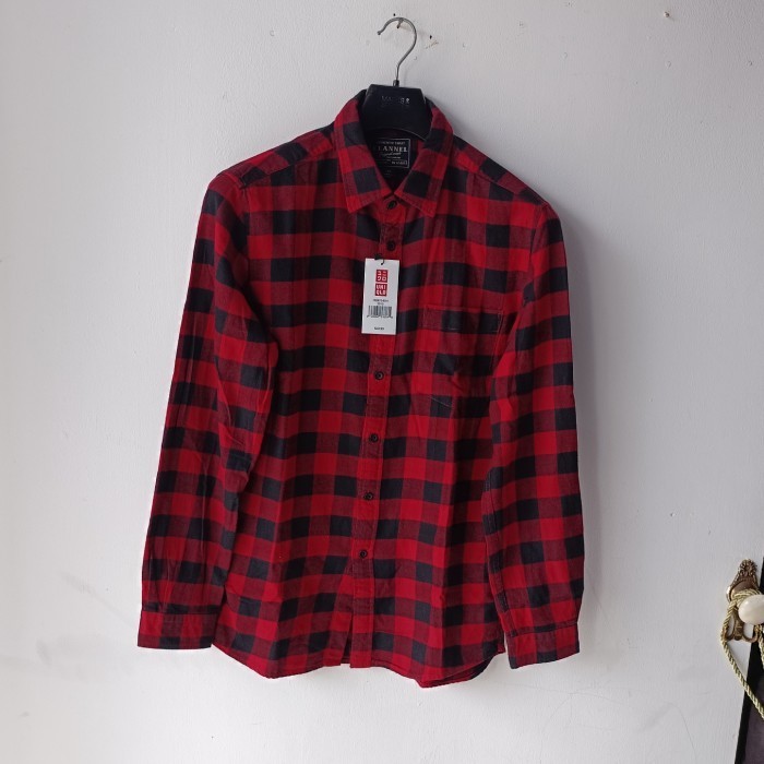Kemeja flanel pria Uniqlo Kemeja flanel pria terbaru Authentic