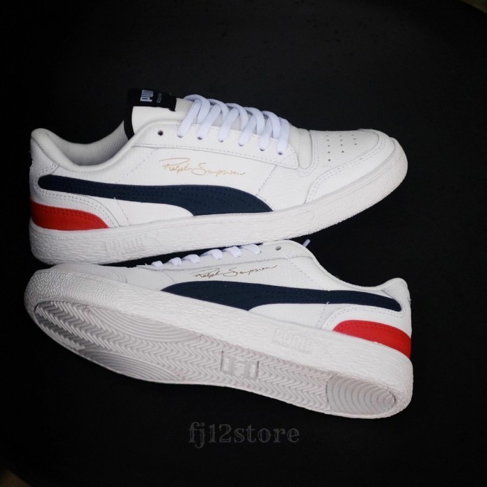 ✨LARIS✨ -SEPATU PUMA RALPH SAMPSON WHITE BLACK RED - PECOAT RED, 41