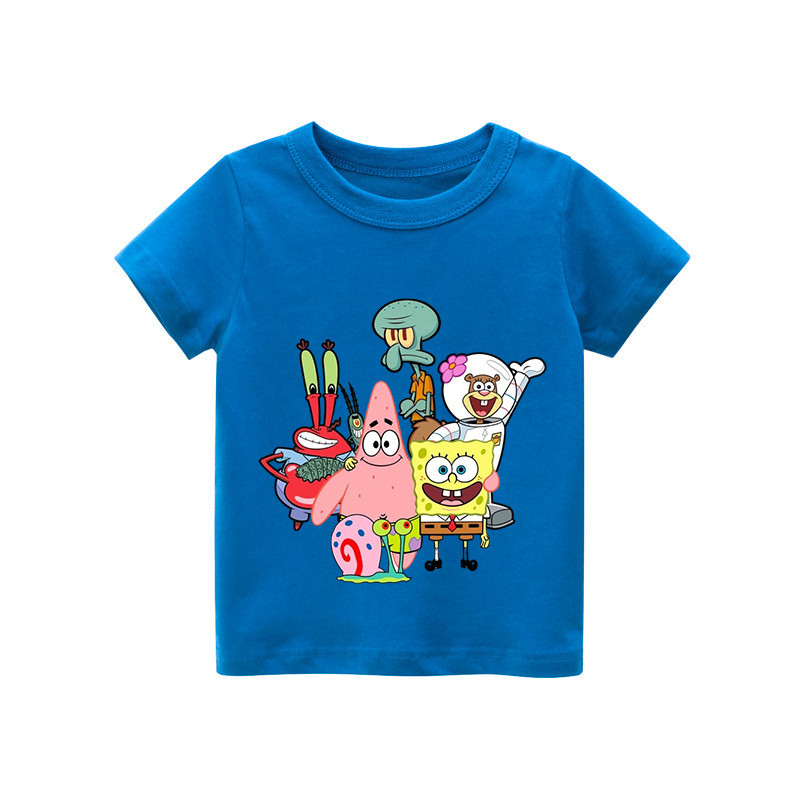 Baju SPONGEBOB & FRIENDS Kaos Anak Distro Unisex anak laki-laki anak perempuan LAKU KIDS FASHION 1 2