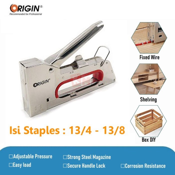 

Gun Tacker Stapler Tembak Origin OTR-23R / Guntacker Alat Staples