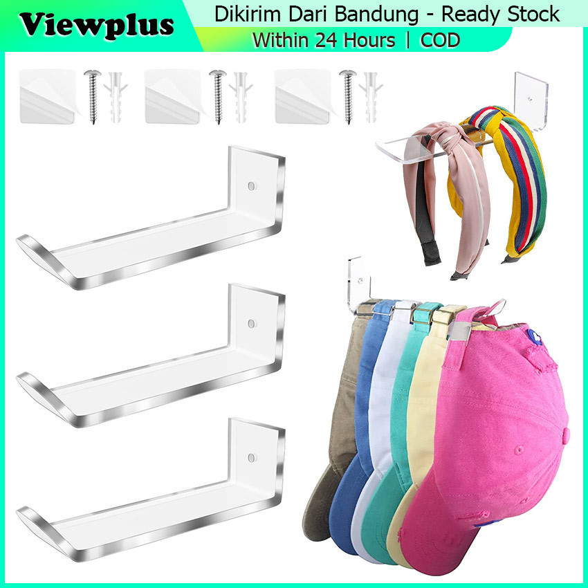 Kait Gantungan Topi Tempel Dinding Cap Hanger Organizer/Rak Topi Tempel Dinding/Hangar Topi/Display 