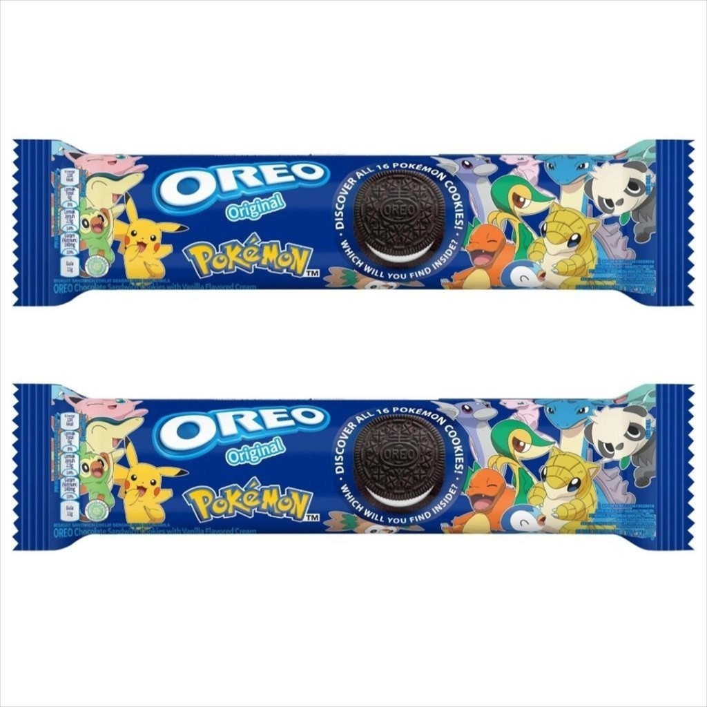 

OREO POKEMON EDITION 119,6G VANILA,COKLAT,STRAWBERRY CREAM