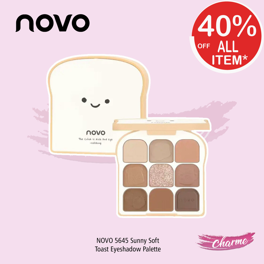 (READY & ORI) NOVO 5645 Sunny Soft Toast Eyeshadow Palette