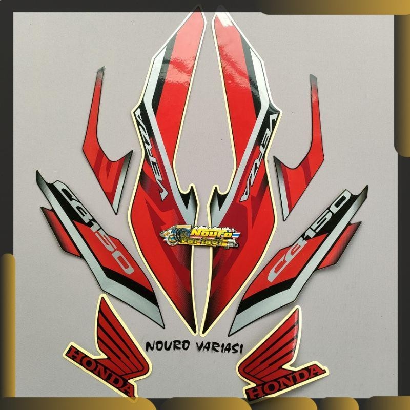 Striping Honda cb verza 150 2021 2022 hitam full
