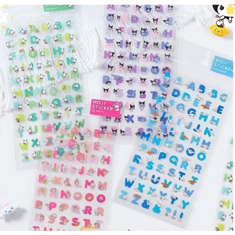 

MR SHOP [ST 07] Sticker Stiker Huruf Motif Karakter Label Nama DIY Jurnal