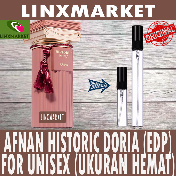 AFNAN HISTORIC DORIA FOR UNISEX EDP EAU DE PARFUM - UKURAN HEMAT -