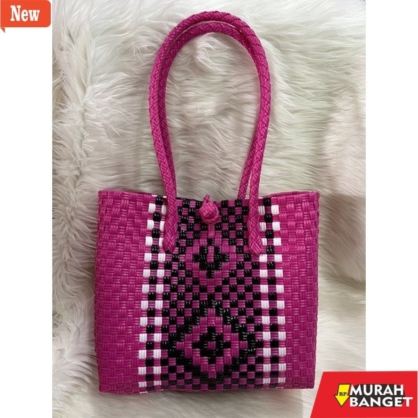 tas jinjing wanita TOTEBAG BATIK Tas Jali Tas Jaly Tas Anyaman Plastik Premium