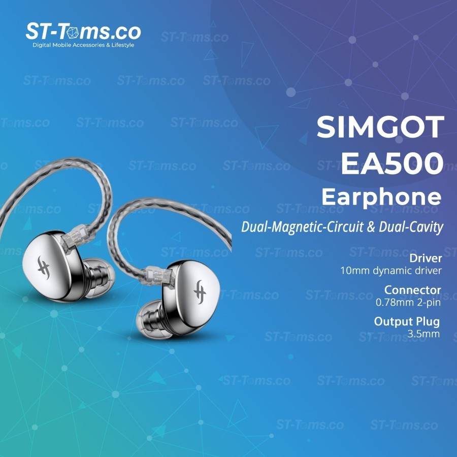 Simgot EA500 EA 500 10mm Dynamic Driver in Ear Monitor Dual Cavity IEM with Replaceable Nozzle
