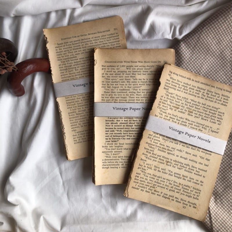 

10 PCS Vintage Novel Paper Kertas Novel Kertas Vintage Journaling