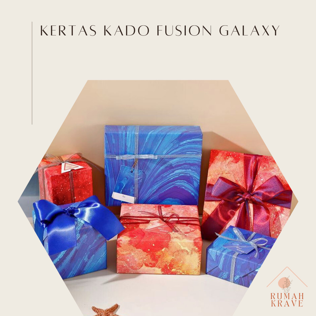 

RUMAH KRAVE - Kertas Kado Fusion Galaxy Marble Wrapping Paper