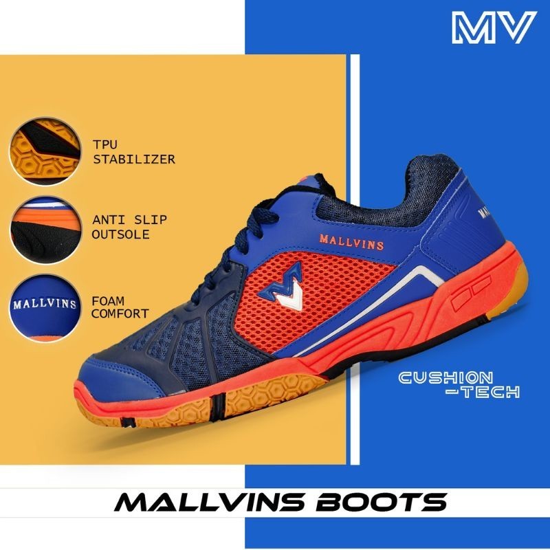 sepatu batminton voli dan tenis original mallvins terbaru