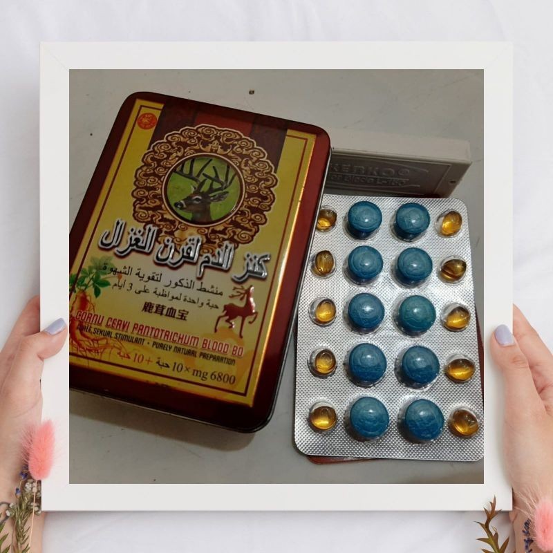 TANDUK_RUSA_KALENG ASLI ORIGINAL ISI 10 BUTIR MENAMBAH STAMINA PRIA OBAT HERBAL VITALITAS TAHAN LAMA