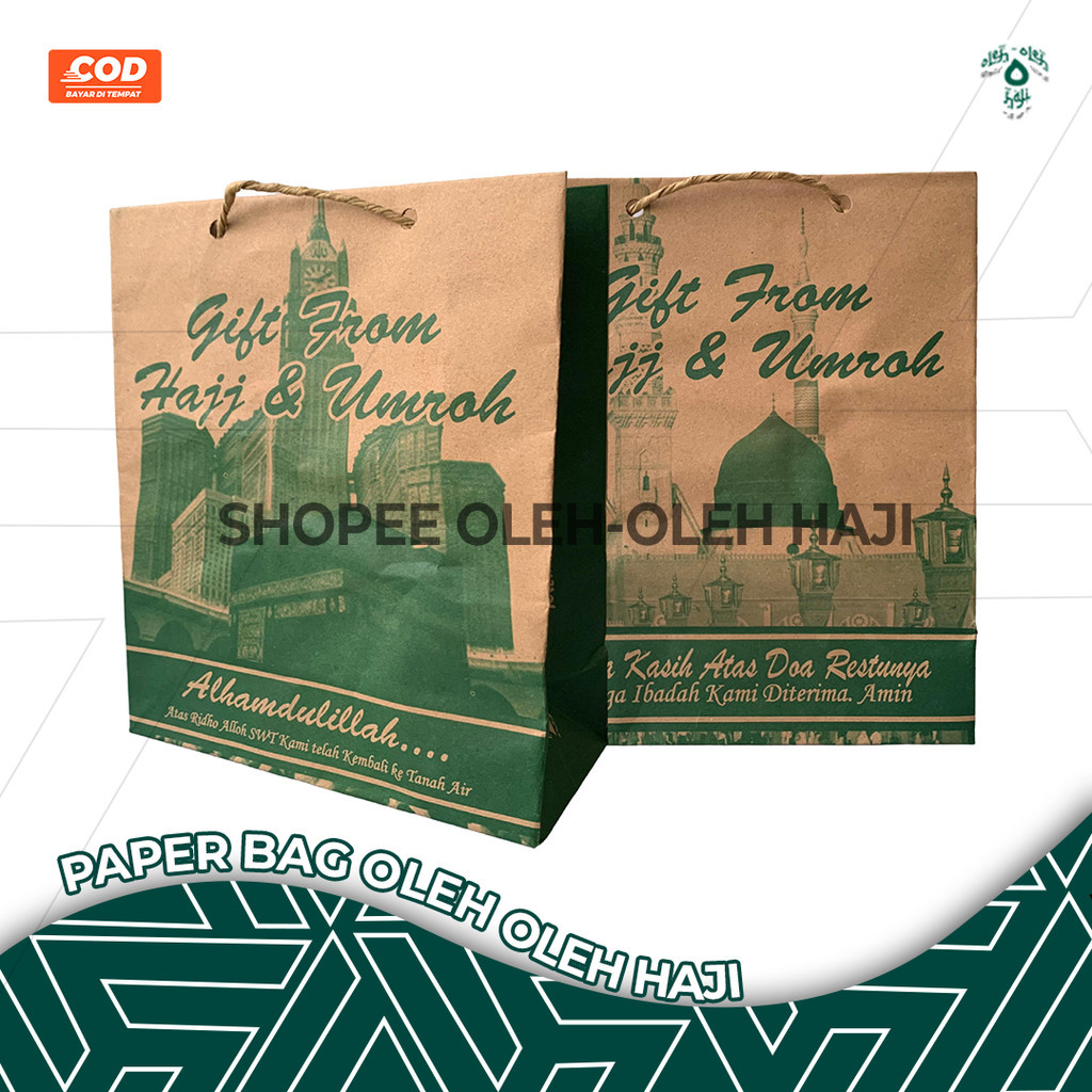 

TAS SOUVENIR OLEH OLEH HAJI UMROH PAPERBAG KERTAS TEBAL PREMIUM 1pcs