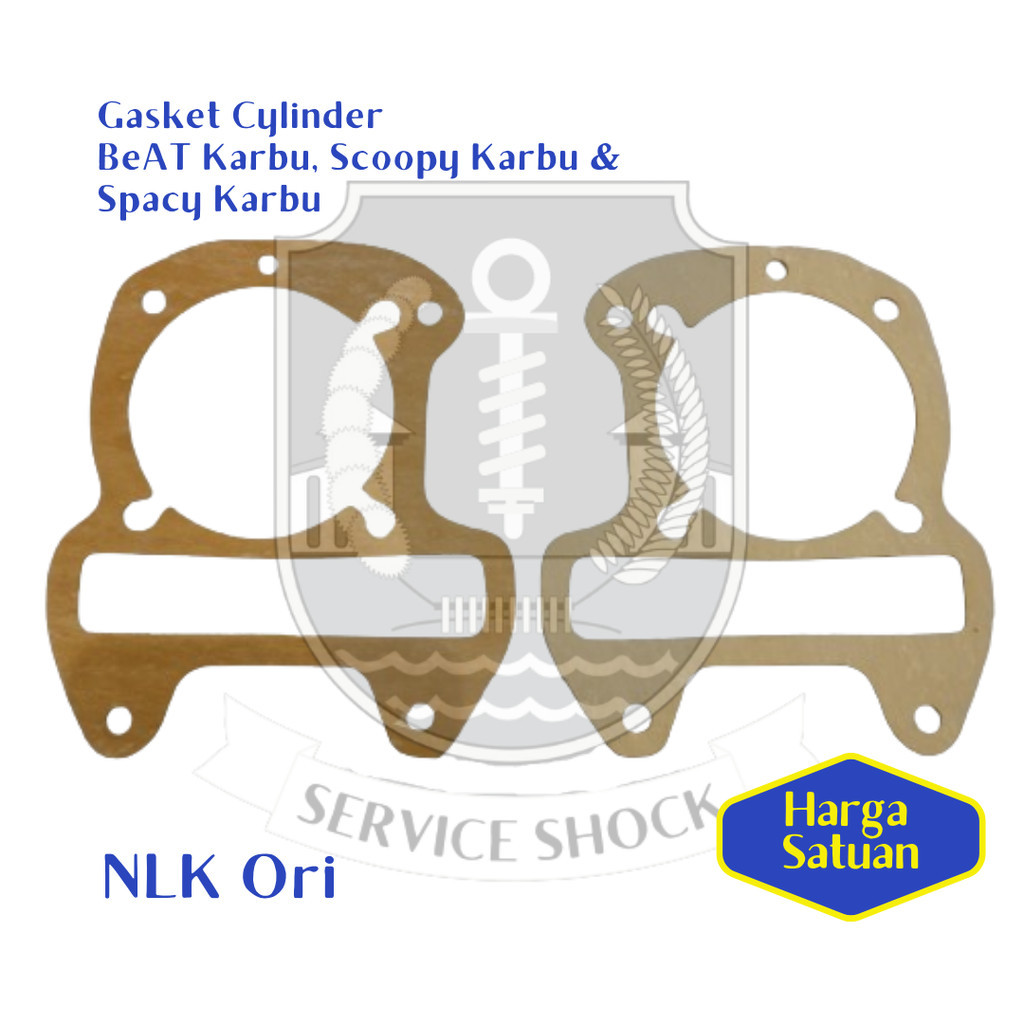 Paking Blok Gasket NLK Honda Beat Karbu Spacy Karbu Scoopy Karbu (Packing Gasket Cylinder Head Origi