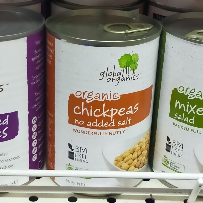 

GO global organics chickpeas no added salt organic can 400gr organik