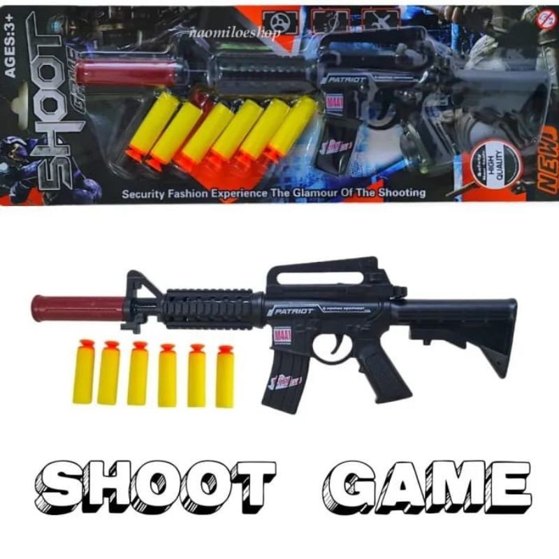 TERMURAH AK47 MIKA SHOOT GAME MIKA MAINAN TEMBAKAN BUSA ANAK MAINAN PISTOL BUSA ANAK - HamdalahToys