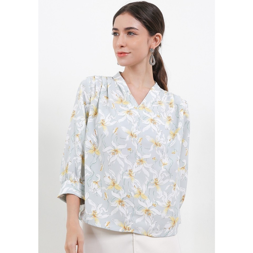 White Mode Deoline Blouses - Pakaian Atasan Wanita blouss Cewek