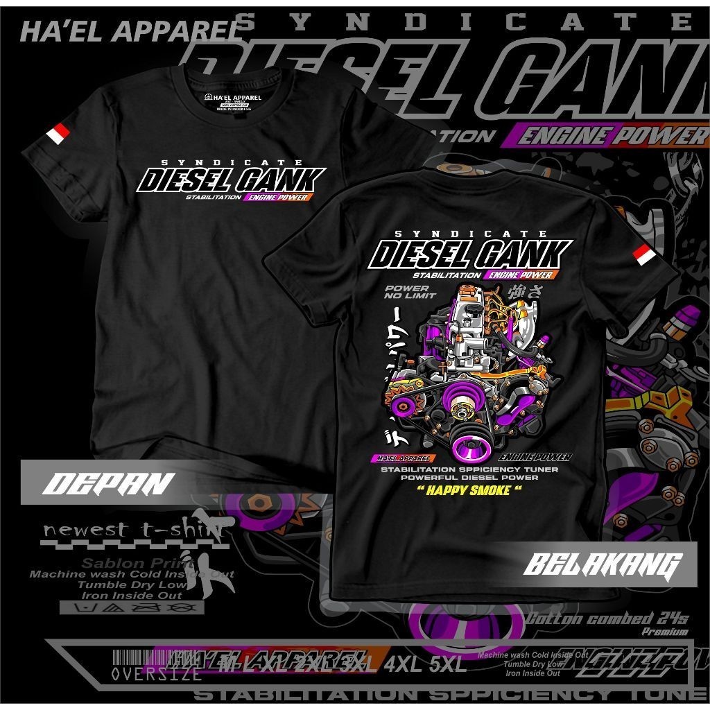 KAOS " DIESEL GANK " BAJU ENGINE POWER | KAOS " DIESEL POWER " VIRAL pria | Kaos pria