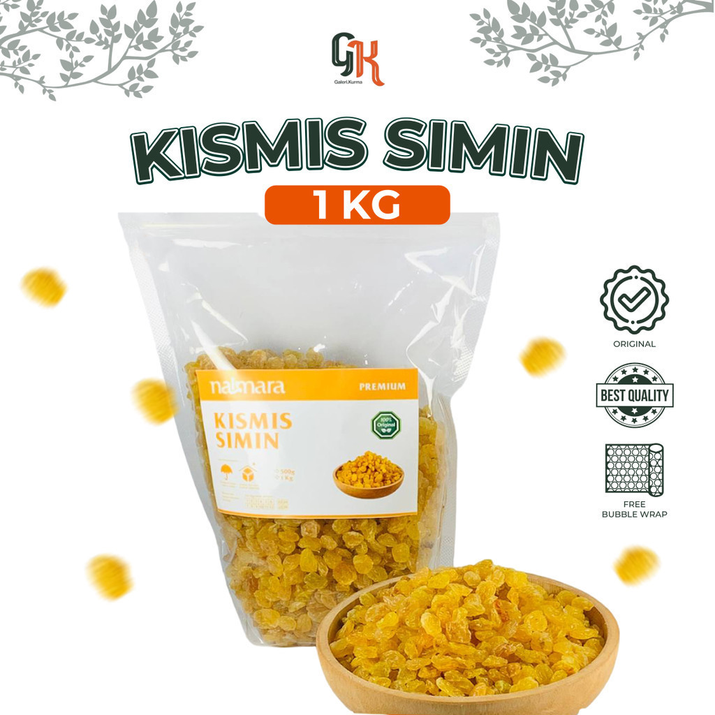 

Kismis Mutiara Golden Simin Manis Organik oleh oleh Haji dan Umroh 1Kg