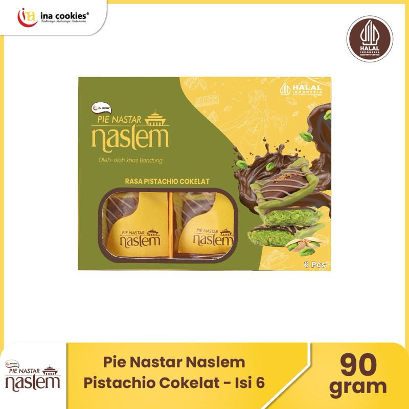 

Pie Nastar Naslem Pistachio Cokelat isi 6 pcs Oleh-Oleh Khas Bandung by Ina Cookies Agen Malang