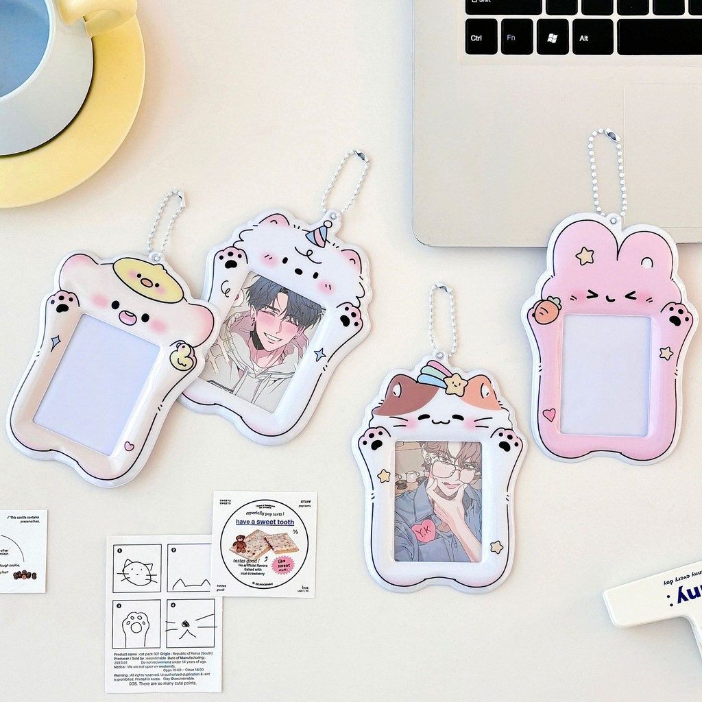 

YOU-Card Protector/Card Holder/Gantungan Kunci Holder Kartu Bahan Akrilik Transparan Ukuran 3 Inci