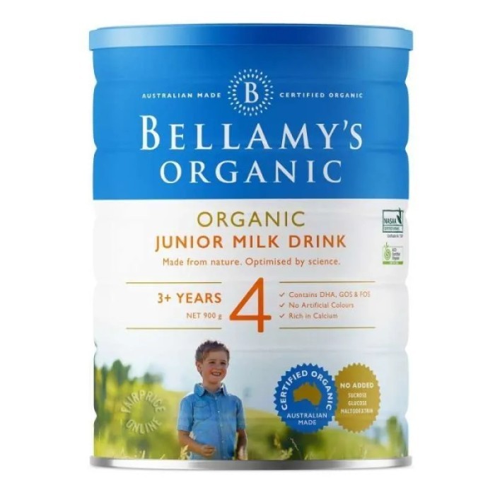 

NB Bellamy's Bellamys Organic Milk - Susu Formula Step 1 2 3 4 - Step 4 Junior