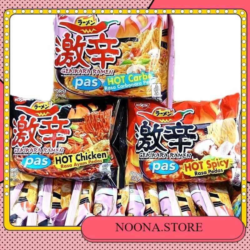 

6pcs Mie Instan Ramen Nissin Gekikara Porsi Pas 74g Pedas Goreng