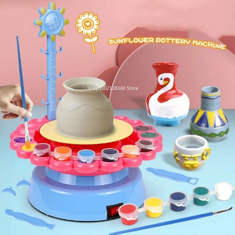 

Soft Pottery Clay No-burning No-bake Clay Pottery Clay Machine Electric Turntable Hand-painted Embryonic Pottery Machine