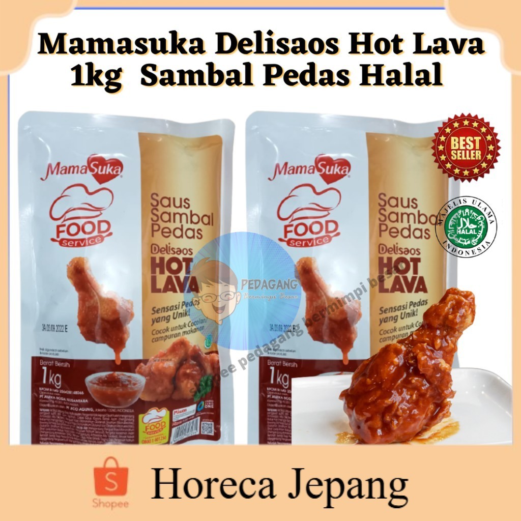 

Mamasuka Saos Sambal Delisaos Hot Lava 1kg/ Sambal Delisaos/ Delisaos Hot Lava