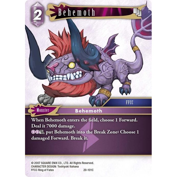Final Fantasy TCG Behemoth 20-101 C
