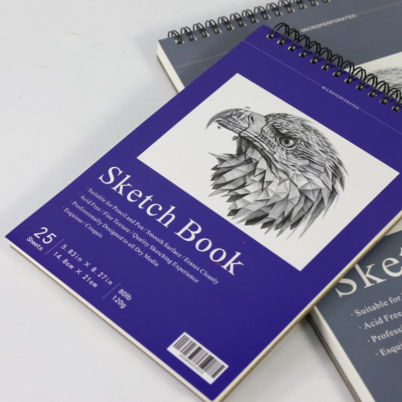 

A5 Professional Sketchbook Thick Paper Spiral Pencil Watercolour Drawing Book Gouache Paper Art Supplies