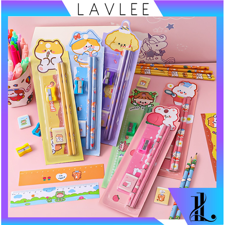 

Lavlee S5692 Alat Tulis Set Mini Stationary / Set Alat Tulis 5 in 1 Karakter / Mini Stationery / Mini Stationery Set Character